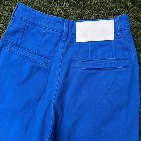 Adidas x KSENIASCHNAIDER 3 Stripe Jeans Wide Leg Dodger Royal Blue Denim 26 - Picture 9 of 9
